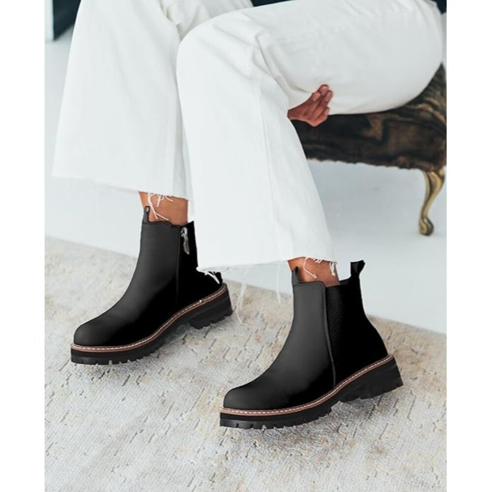 NWT AQUA DIVA 10 Savannah Chelsea Waterproof Ankle Boot Leather Insulated Black